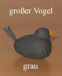 1 großer Vogel, grau, für Holzkränze