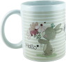 Tasse Hase Bloomtje mit Blümchen, 8,2 x 9,6 cm, weiß, braun, rosé