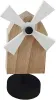 1 Holzstecker Windmühle natur, H 9 cm