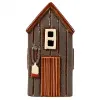 Det Gamle Apotek kleines Keramik Haus für Teelichter, , grau, braun, Bootshaus, Badehaus, H 14cm