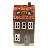 Det Gamle Apotek großes Keramikhaus für Teelichter, grau, H 24cm, W 12cm, T 7cm