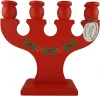 Schwedischer 4-armiger Leuchter Ilex, rot, 23 x 24,5 cm