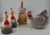 Lustige Keramik Hühner, Kantenhocker Huhn, braun