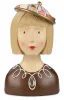 Baden collection Lady Hilke mit Deckelhut mit Pralinen, h 28 cm, braun, Gipsbüste, Dekoaufsteller