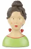 Baden collection Lady Gunda mit Erdbeer-Ohrringen, h 30 cm, hellgrün, Gipsbüste, Dekoaufsteller