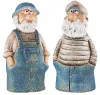 Gilde Zaunfigur Seemann Jakob, Keramik, blau, weiß, hellbraun, h 19 cm, 2 maritime Seemänner