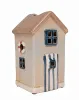 Det Gamle Apotek kleines Keramik Strandhaus Badehaus für Teelichter, grau, H 14,5cm
