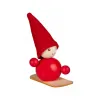 Aarikka Elf Snowboarder rot h 9 cm finnische Weihnachtsfigur Tonttu
