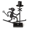 Bengt & Lotta Ski Kerzenständer Höhe 17,5 cm Breite 16 cm schwarz Skifahrer