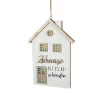Gilde Hänger LED Haus 'Zuhause' mit Sprüchen grau naturfarben weiß 2,5 x 16 x 23 cm
