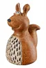 Gilde Zaunfigur Eichhörnchen, Fuchs, Hirsch Tierwelt orange braun h 17 cm