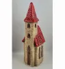 Steinzeug Kirche rot-braun Höhe 21 cm