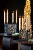 Gilde Adventsleuchter quadratisch Modern Star schwarz H 19 oder 25 cm