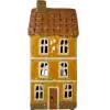 Det Gamle Apotek Keramik Haus für Teelicht gelb h 22 cm