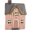 Det Gamle Apotek Keramikhaus für ein Teelicht helles rosa H 14 cm