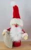 Weihnachtsmann mit Sack, beige rot H 12 cm Steckfigur Sebastian Holzkränze