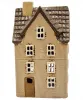 Det Gamle Apotek dänisches Keramikhaus für Teelicht, gelb beige, H 18 cm