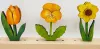 Steckfiguren Holz Tulpen laser-cut, Tulpen handbemalt