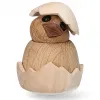 Spring Copenhagen Holz Küken mit Eierschale Eiche h 8 cm dänische Osterdekoration