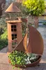 Großer Eisen Leuchtturm rost H 62 cm maritime Garten Dekoration Deko Teich Sommer Deko