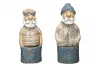 Set of 2 Fence Figures Sailors blue beige h 20 cm / 20.5 cm maritime Sailors