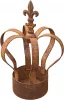 Nostalgische Rost Krone zum Bepflanzen D 21,5 x H 33 cm Garten Dekoration Pflanztopf