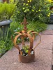 Nostalgische Rost Krone zum Bepflanzen D 21,5 x H 33 cm Garten Dekoration Pflanztopf