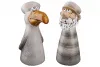 Gilde Zaunfiguren Matrose Möwe Keramik braun beige, 9.5 x 21 cm maritime Gartenfiguren