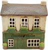 Det Gamle Apotek Keramikhaus Kaffeehaus grün beige H 15,5 cm