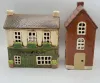 Det Gamle Apotek Keramikhaus Kaffeehaus grün beige H 15,5 cm