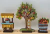 Herbst Kranzfigur Äpfel im Holzbottich h 6 cm Herbst Deko, Steckfigur Sebastian Holzkränze