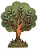 Kranzfigur großer Baum mehrschichtig h 12 cm grün braun handbemalt