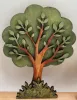 Kranzfigur großer Baum mehrschichtig h 12 cm grün braun handbemalt