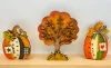 Kranzfigur großer Herbst Baum mehrschichtig h 12 cm Herbstfarben handbemalt