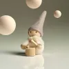 Aarikka Elf Drummer Trommler weiß h 9 cm finnische Weihnachtsfigur mit Trommel