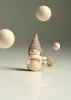 Aarikka Elf mit Harfe weiß h 9 cm finnische Weihnachtsfigur