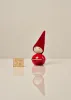 Aarikka Elf mit Lebkuchenbrett, rot h 11 cm finnische Weihnachtsfigur Tonttu