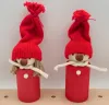 Sebastian Kranzfigur Weihnachtswichtel Mächen und Junge rot Strickmütze Halsband 8,5 cm