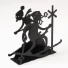 Bengt & Lotta Ski Serviettenhalter schwarz Papierserviettenständer schwarz h 13 cm