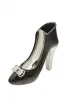 GILDE Vase High Heel Milano – Schwarz und Silber