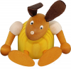 Erzgebirge Osterhase, gelb, h 6 cm, für Holzkränze