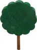 Steckfigur kleiner schwedischer Baum dunkelgrün braun h 7 cm für kleine Holzkränze
