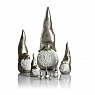 Nääsgränsgården Santa High Hat silber, 4 Figuren-Set, H 4,5 - 10 cm