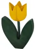 Sebastian design Tulpe 2-blättrig gelb Steckfigur Sebastian Holzkränze