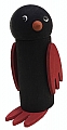 Sebastian design großer Vogel/Pinguin schwarz/rot, H 9,5 cm, für Holzkränze