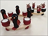Sebastian design großer Vogel/Pinguin schwarz/rot, H 9,5 cm, für Holzkränze