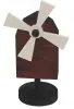 1 Holzstecker Windmühle dunkelbraun/schwarz, H 9 cm