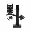 Bengt & Lotta OWL Eule Kerzenständer schwarz h 18 cm schwedischer Designer Kerzenständer