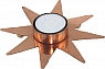 Schwedischer Teelichthalter Stern, kupfer, D 13 cm