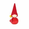 Aarikka Elf KYNTTTILÄ mit Kerze, rot, Höhe 9 cm, finnischer Weihnachtswichtel